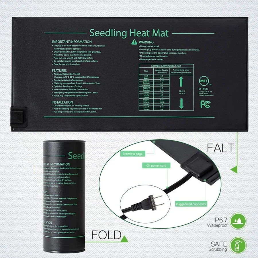4 Sizes 220V EU Plug Seedling  – обзор и цена Heat Mat Seedling