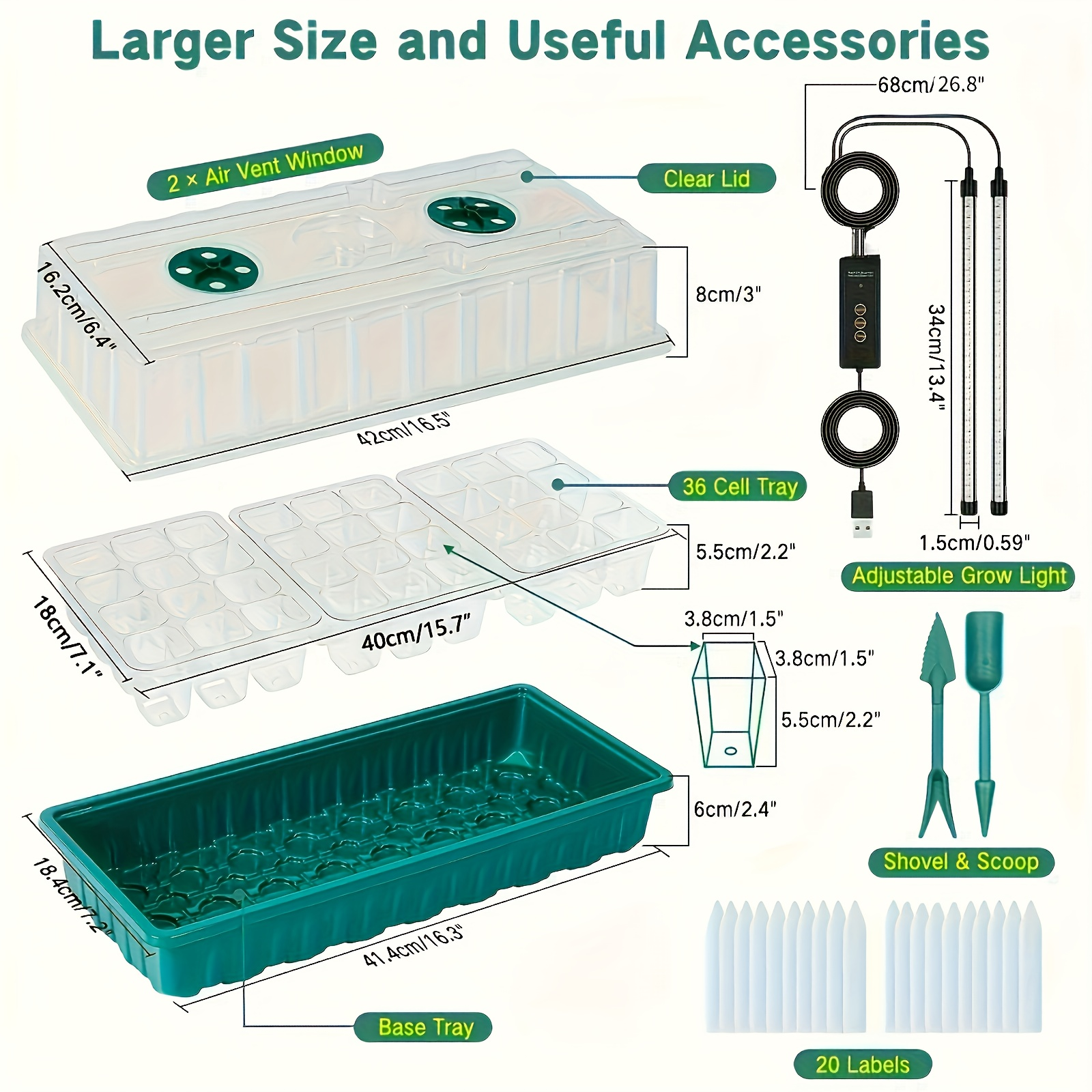 36-Cell Seed Starter Tray W/ G – обзор и цена Humidity Dome Kit