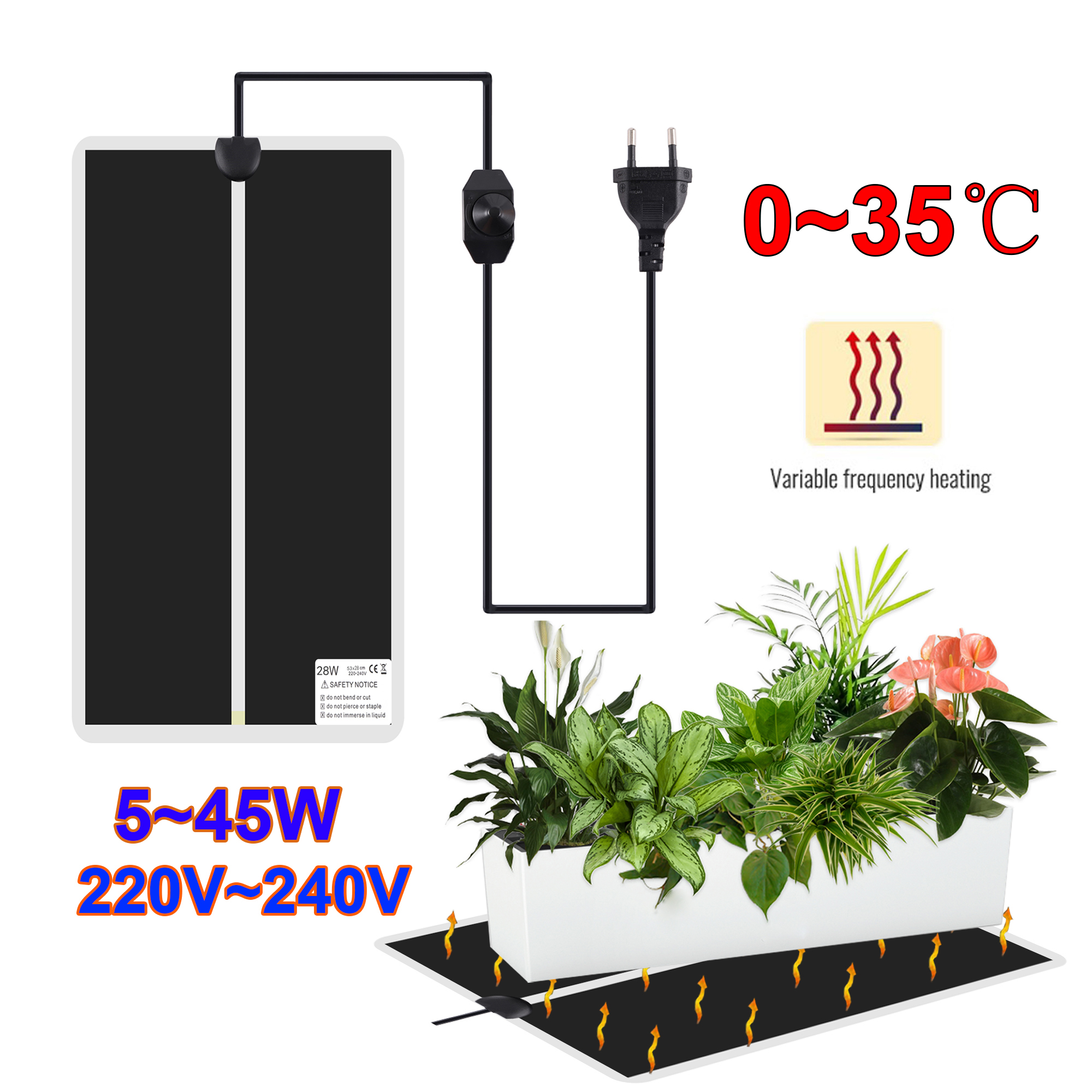 5~45W Seedling Heat Mat 220V~2 – обзор и цена Heat Mat Seedling