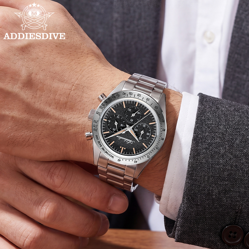 ADDIESDIVE 0S20 Chronograph Qu – обзор и цена Plastic Dome Clear