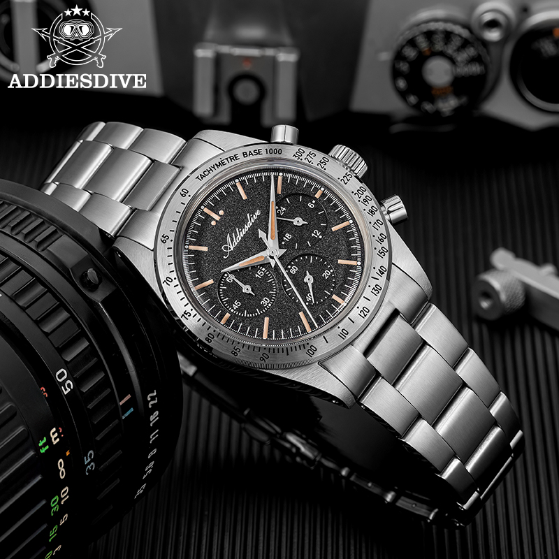 ADDIESDIVE 0S20 Chronograph Qu – обзор и цена Plastic Dome Clear