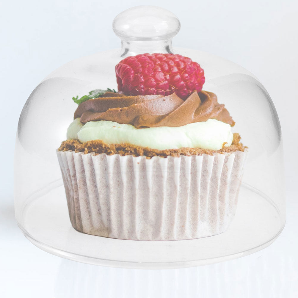 2Pcs Transparent Glass Cake Do – обзор и цена Plastic Dome Clear