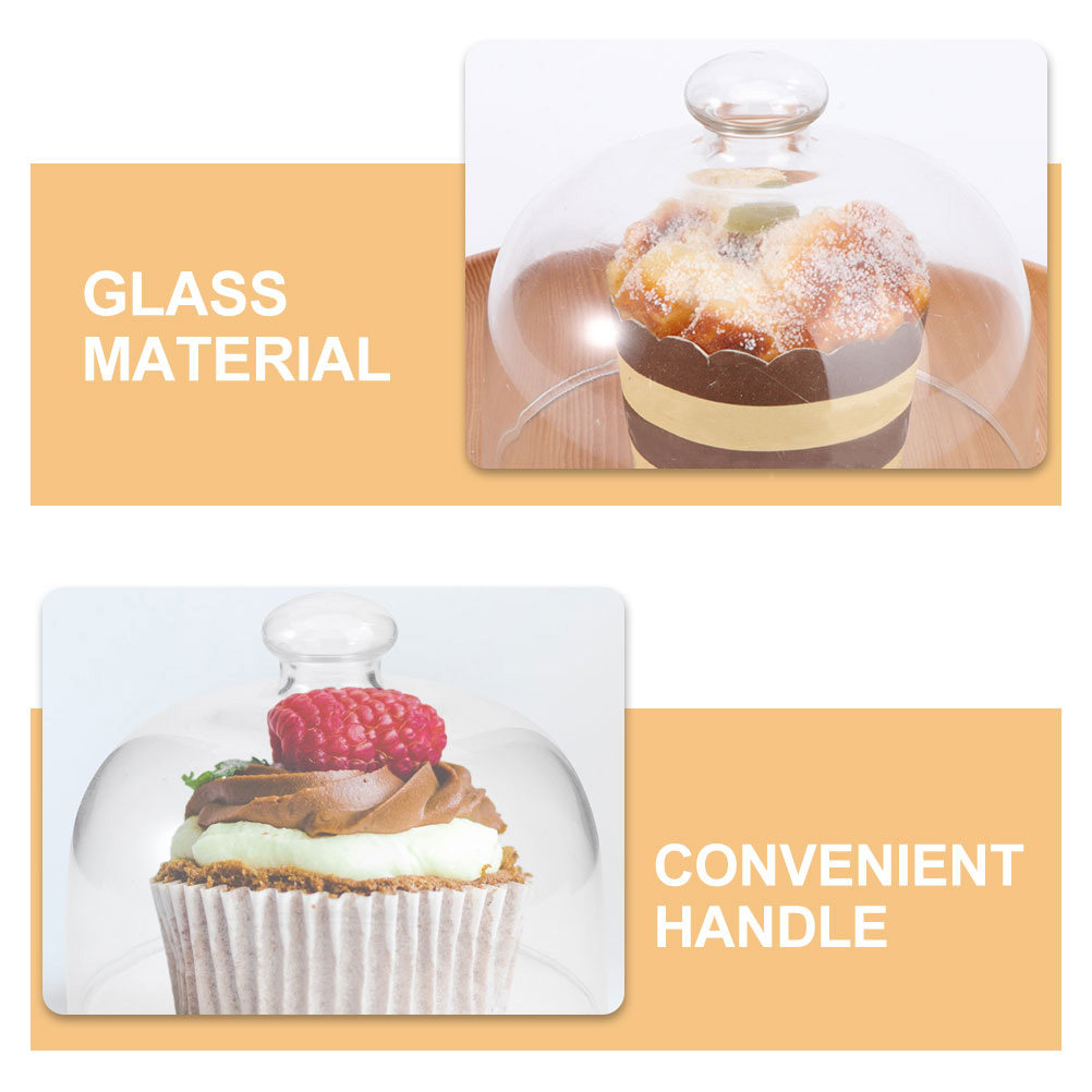 2Pcs Transparent Glass Cake Do – обзор и цена Plastic Dome Clear