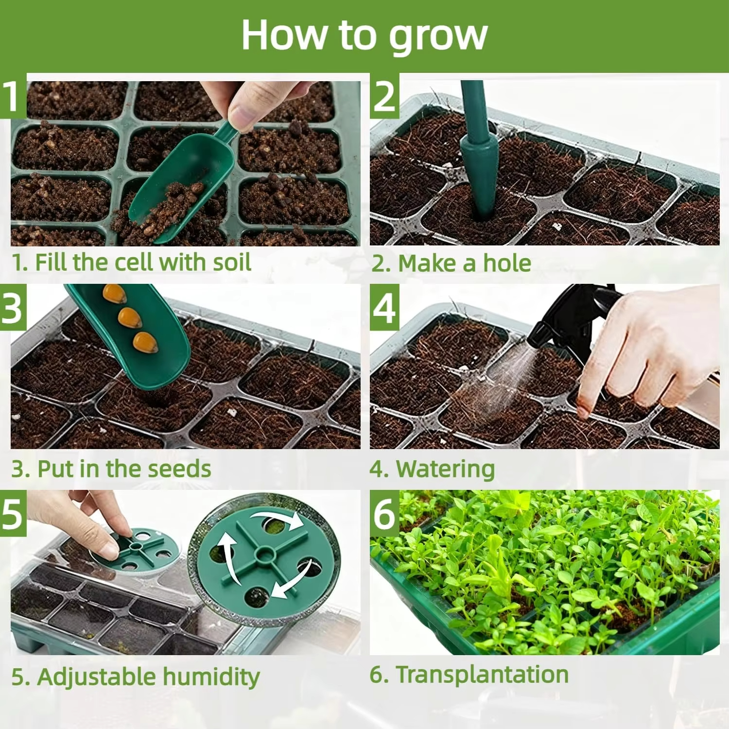3Pcs Seed Starter Tray Mini Gr – обзор и цена Humidity Dome Kit