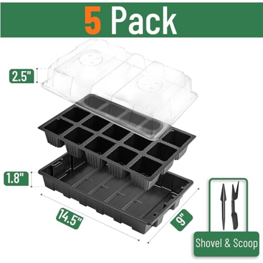 5-Set Seed Starter Tray Kits D – обзор и цена Humidity Dome Kit